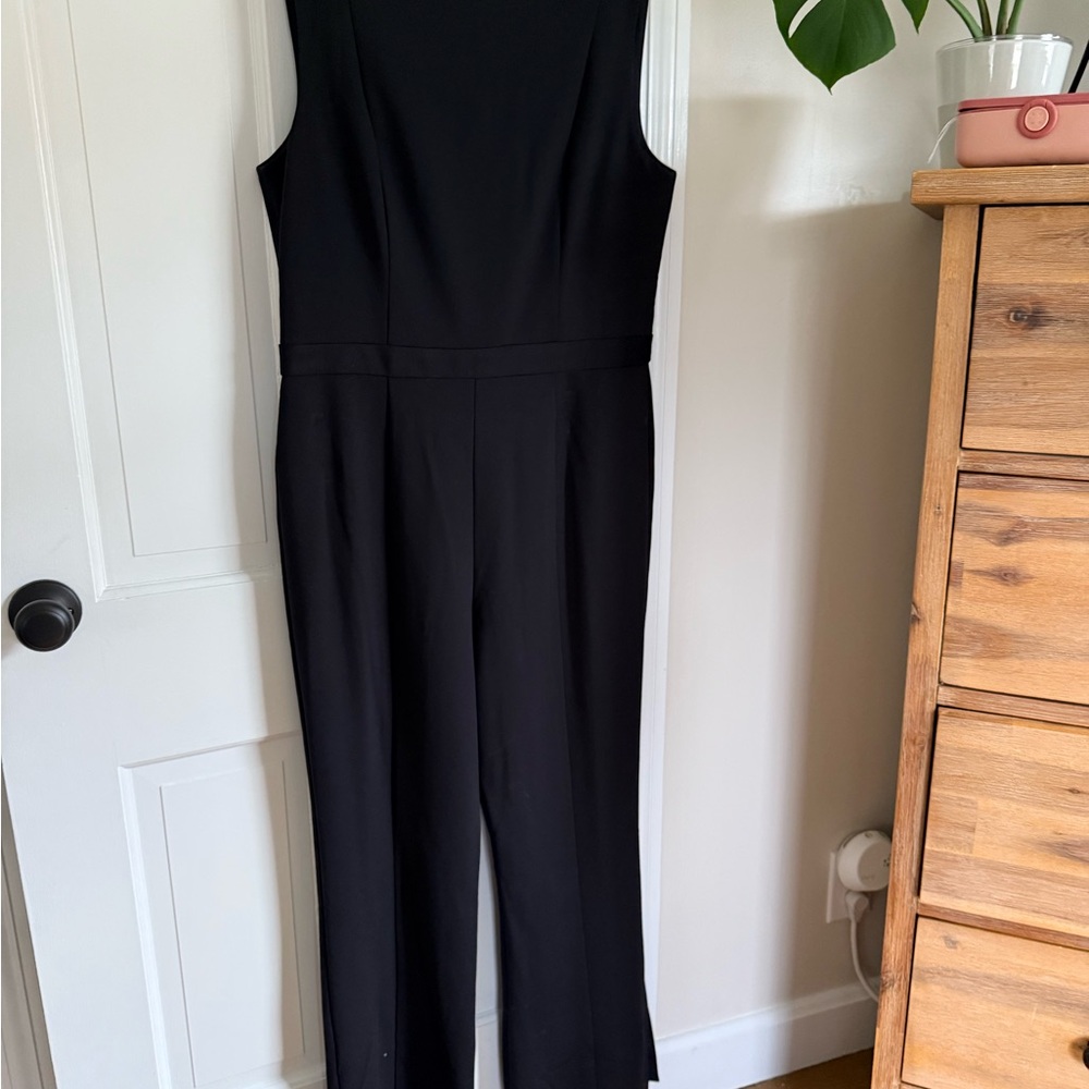 Calvin Klein Black Sleeveless Jumpsuit with High Neckline NWOT